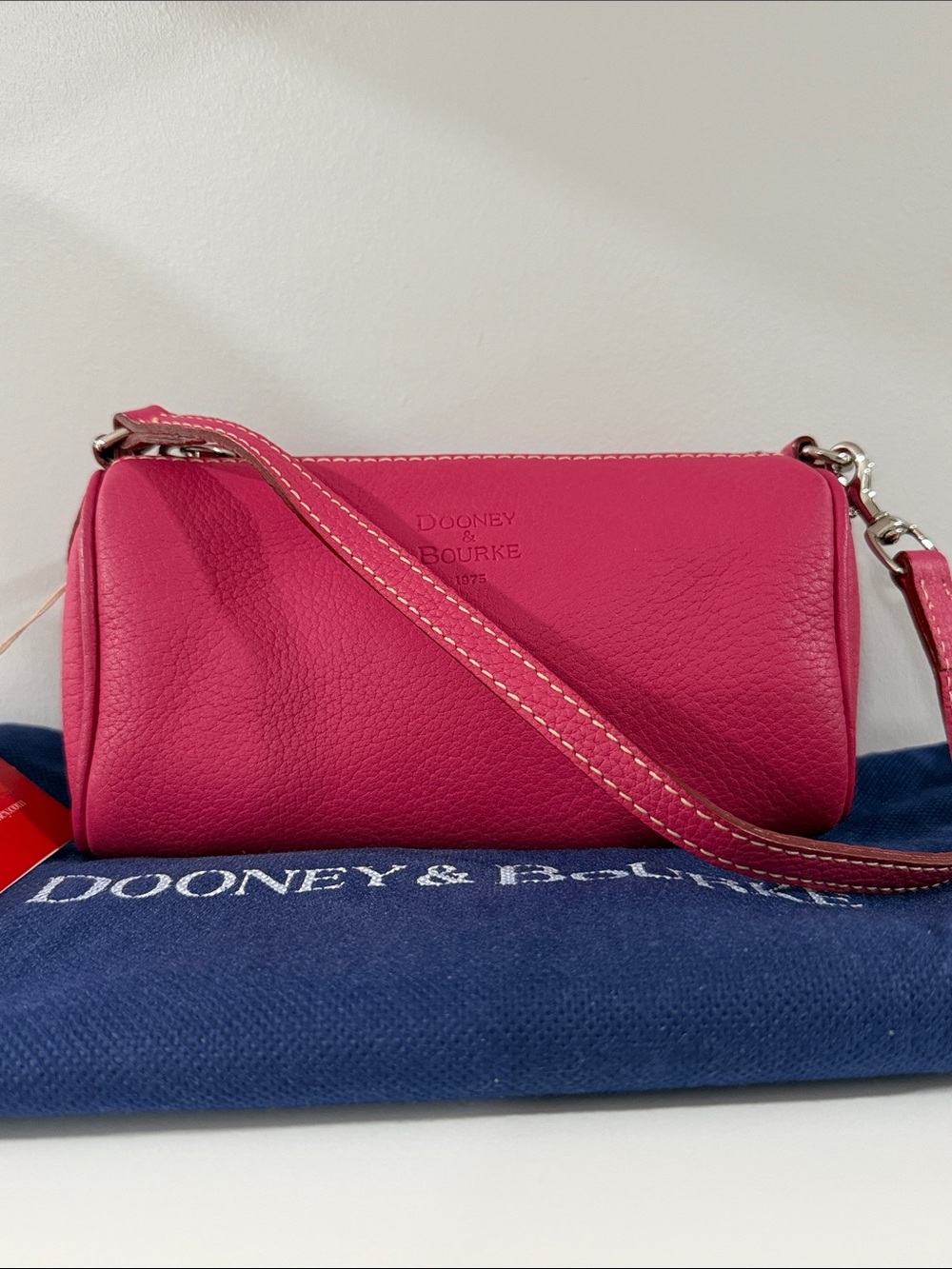 Vintage Dooney & Bourke Pebbled Leather Mini Barrel Bag - New - Includes Dustbag